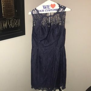Navy Blue Lace Dress